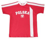Koszulka bawełniana Polska (czerwona)